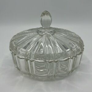 GLASS CANDY DISH WITH LID